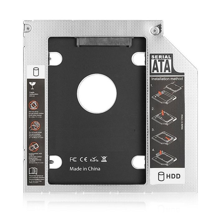 Adaptador HDD/SSD SATA para Unidad Óptica (12,7 mm) Ewent EW7005 2 Adaptador HDD/SSD SATA para Unidad Óptica (12,7 mm) Ewent EW7005 2