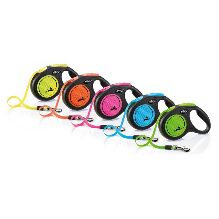 Correa Flexi New Neon M Cinta 5M Rosa Neón 1 Correa Flexi New Neon M Cinta 5M Rosa Neón 1