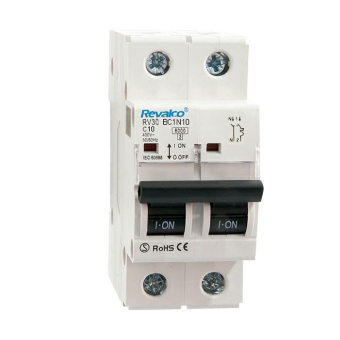 Revalco Magnetotermico 1 Polo + Neutro 20A Blanco Baquelita 400V 36mm