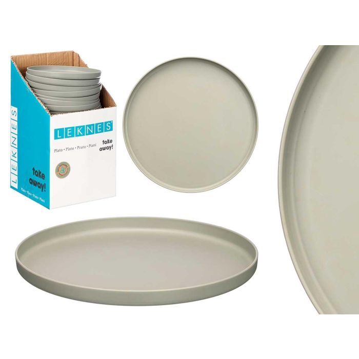 Plato Llano 19,5Cm Diam Gris Leknes (24 Unidades) Plato Llano 19,5Cm Diam Gris Leknes (24 Unidades)