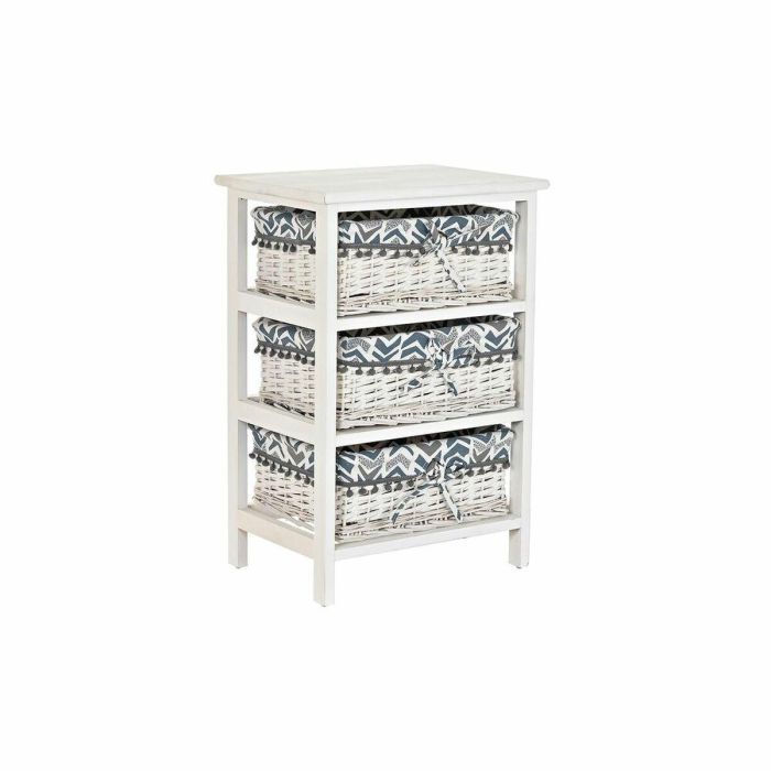 Cajonera DKD Home Decor Blanco Azul 29 x 59 x 40 cm Cajonera DKD Home Decor Blanco Azul 29 x 59 x 40 cm