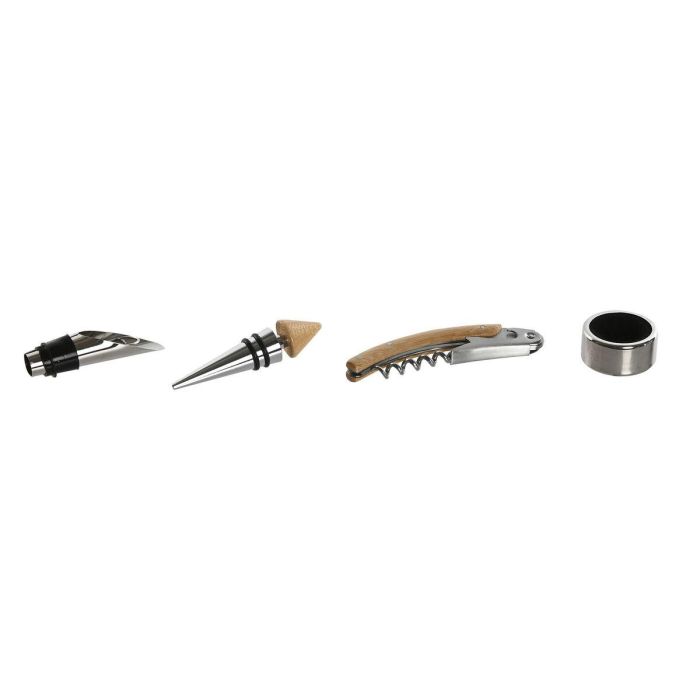 Set de Accesorios para Vino Home ESPRIT Natural Bambú Acero Inoxidable 2 Set de Accesorios para Vino Home ESPRIT Natural Bambú Acero Inoxidable 2