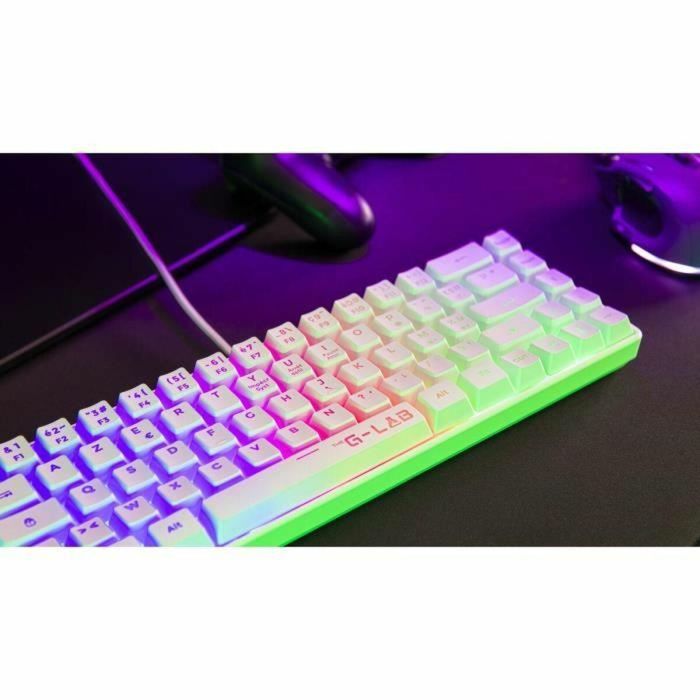 The G-Lab KEYZ-HYDROD-W/FR Teclado para juegos 60% membrana blanca 1 The G-Lab KEYZ-HYDROD-W/FR Teclado para juegos 60% membrana blanca 1