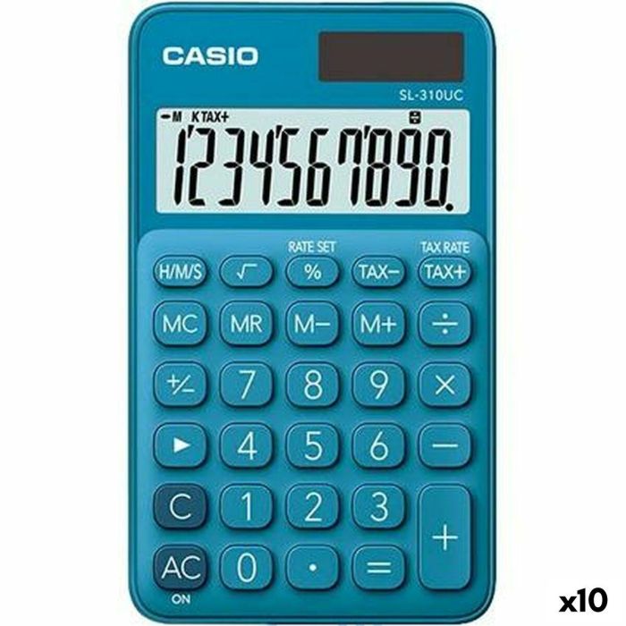 Calculadora Casio SL-310UC Azul (10 Unidades) Calculadora Casio SL-310UC Azul (10 Unidades)