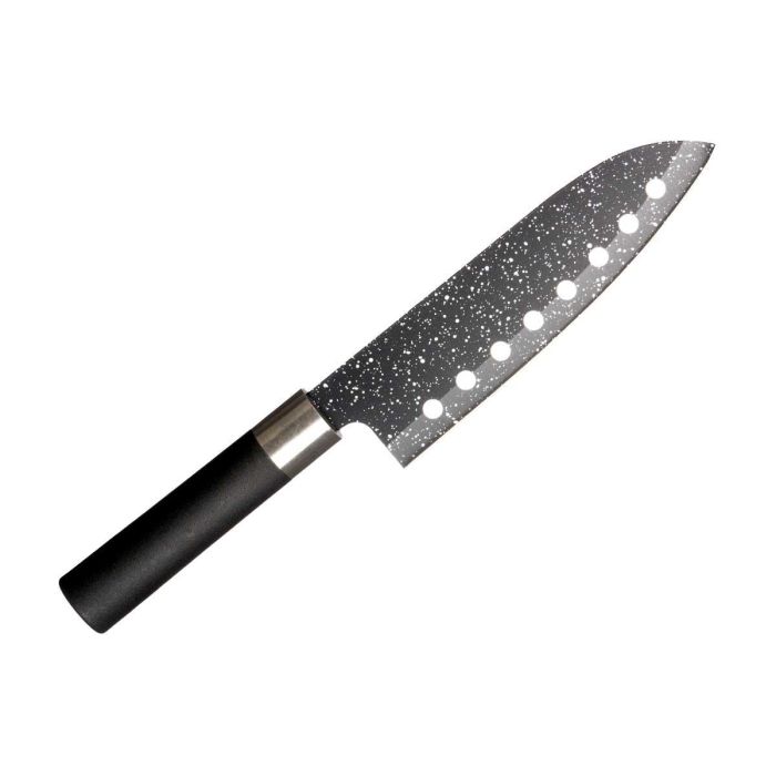 Cuchillo Kinvara con agujeros, acabado mármol, 29.5x2x5 cm, negro/plata (24 Unidades) 1 Cuchillo Kinvara con agujeros, acabado mármol, 29.5x2x5 cm, negro/plata (24 Unidades) 1