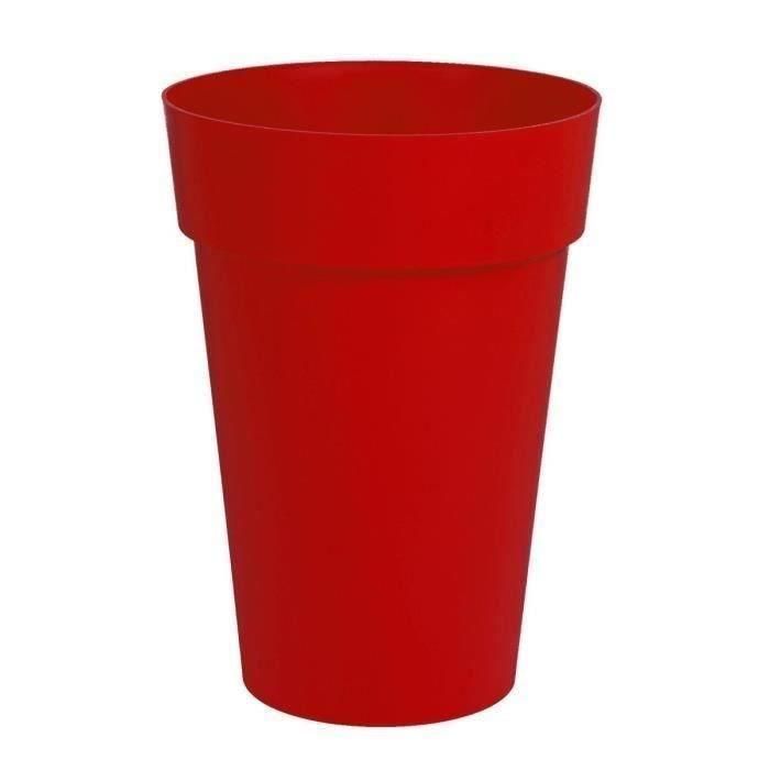Eda Jarrón Toscano Alto Maceta de Polipropileno Redonda Exterior Interior Rojo Rubí Ø 46 x H 65 cm 67 L Resistente Heladas y UV Eda Jarrón Toscano Alto Maceta de Polipropileno Redonda Exterior Interior Rojo Rubí Ø 46 x H 65 cm 67 L Resistente Heladas y UV