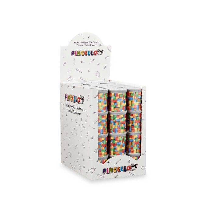 Hucha de plástico cuadrada Pincello 9x10x9 cm, surtidos puzzle (48 Unidades) 2 Hucha de plástico cuadrada Pincello 9x10x9 cm, surtidos puzzle (48 Unidades) 2