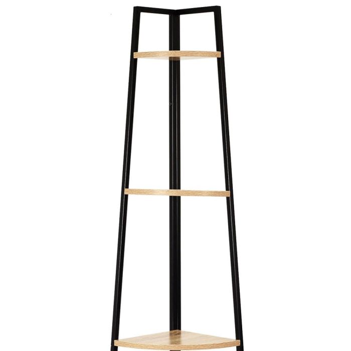 Home Deco Factory Estantería Esquina 5 Baldas Negra Essentiel - Metal y Madera 34.5x34.5x180 cm 3