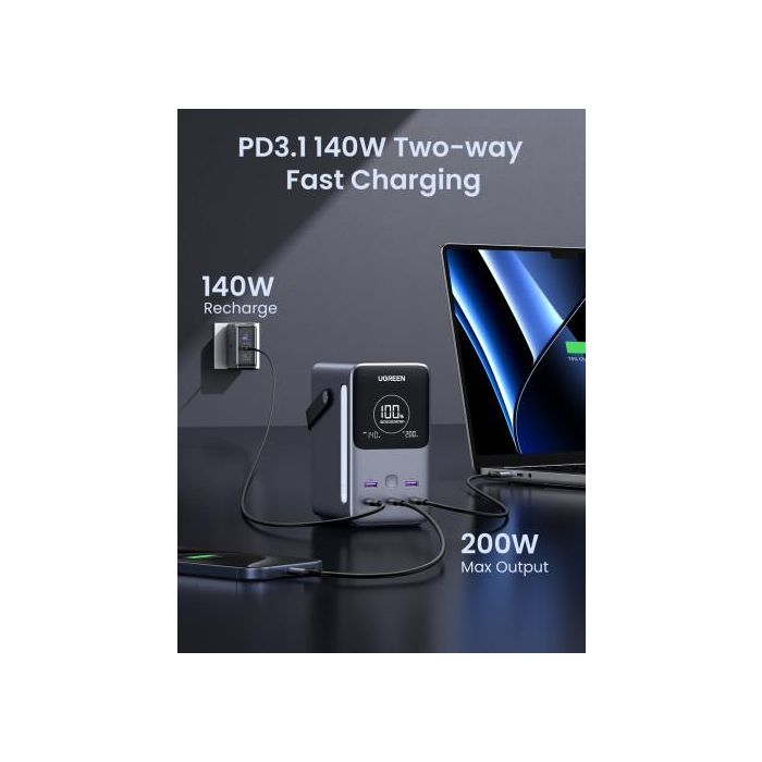 Ugreen Nexode Power Bank 48000 Mah Litio Gris 6