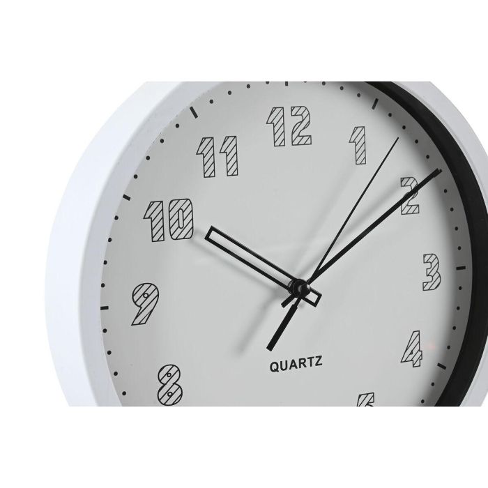 Reloj de Pared DKD Home Decor Blanco Negro PVC 25,4 x 4 x 25,4 cm (2 Unidades) 1 Reloj de Pared DKD Home Decor Blanco Negro PVC 25,4 x 4 x 25,4 cm (2 Unidades) 1