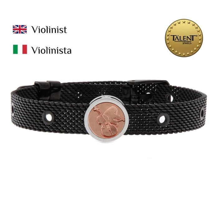 Pulsera Unisex Violinist Talent Jewels TJA-4-09-02-2-235 Negro 1 Pulsera Unisex Violinist Talent Jewels TJA-4-09-02-2-235 Negro 1