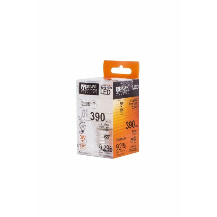 Bombilla LED Silver Electronics 960328 E27 3W 3000K 1 Bombilla LED Silver Electronics 960328 E27 3W 3000K 1