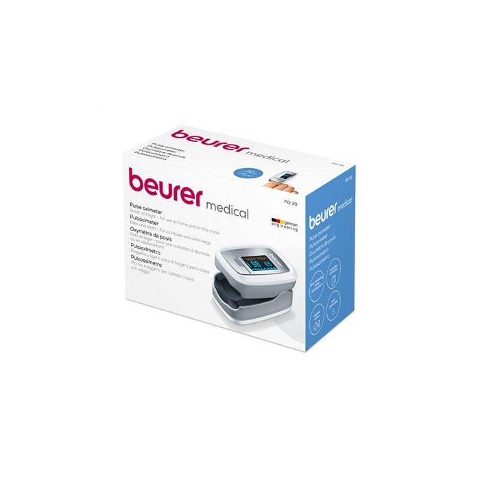 Beurer PO-30 Pulsioxímetro para Medición de Oxígeno en Sangre y Frecuencia Cardíaca, Portátil con Estuche 2 Beurer PO-30 Pulsioxímetro para Medición de Oxígeno en Sangre y Frecuencia Cardíaca, Portátil con Estuche 2