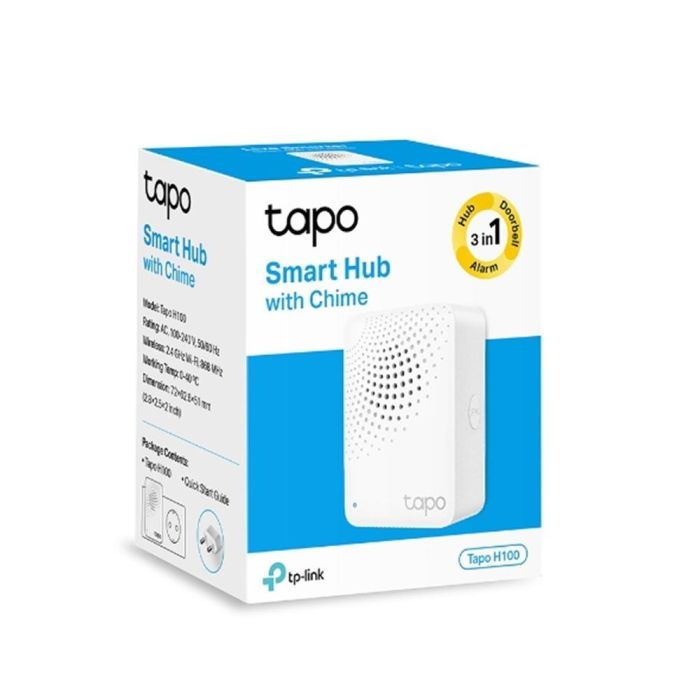 TP-Link Tapo H100 Hub inteligente con alarma, Blanco 1