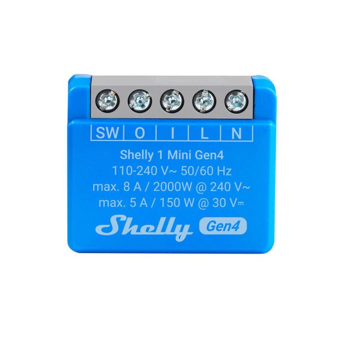 Shelly Relais 1 Mini Gen4 WLAN BT Matter Zigbee 8A Interruptor Inteligente 7
