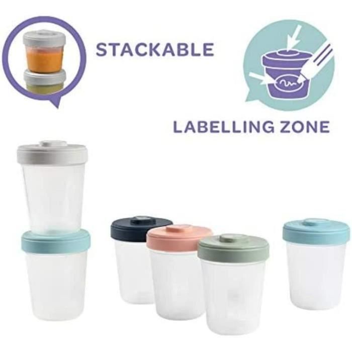 BEABA Set 2da edad clip 6 porciones - (6x250ml) 2 BEABA Set 2da edad clip 6 porciones - (6x250ml) 2