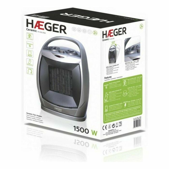 Calefactor Cerámico Eléctrico Haeger FH-15C.012A 1500 W Multicolor 3 Calefactor Cerámico Eléctrico Haeger FH-15C.012A 1500 W Multicolor 3