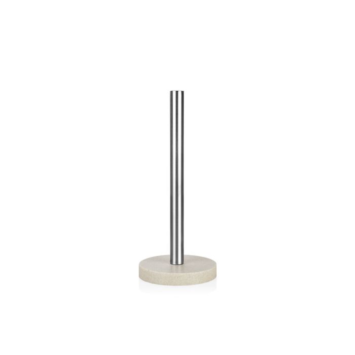 Portarrollo, inox con base de resina beige, ø 13,5 x 33 cm