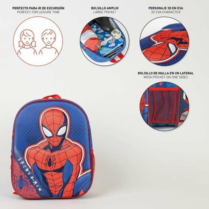 Mochila infantil 3D spiderman 25.0 x 31.0 x 10.0 cm 2