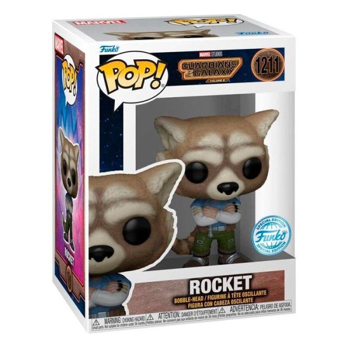 Figura POP Marvel Guardianes de la Galaxia Rocket Exclusive 0 Figura POP Marvel Guardianes de la Galaxia Rocket Exclusive 0