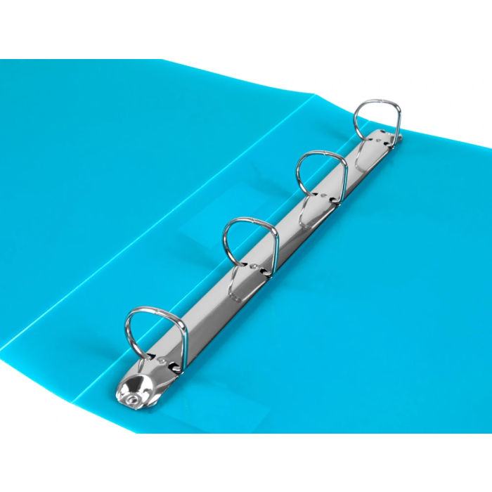 Liderpapel Carpeta de Anillas 4 Anillas 25 mm Polipropileno DIN A4 Celeste Opaco 6