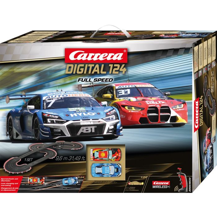 Carrera Digital 124 Set Full Speed, Set de pistas y vehículos de carreras, Multicolor, Edad recomendada 10 años