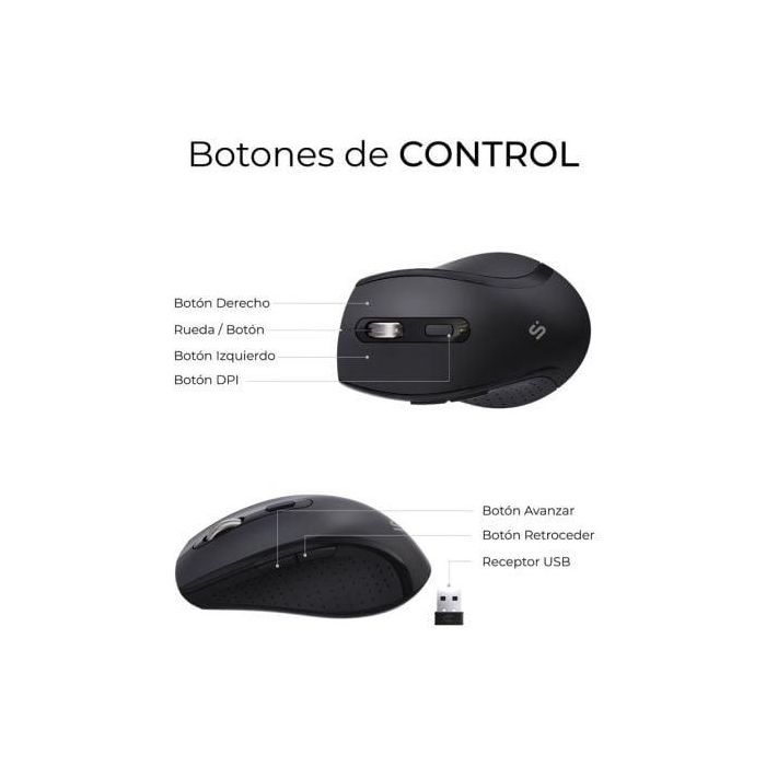 SUBBLIM Teclado con ratón COMBO DUAL OFFICE PROWAVE BLACK 2 SUBBLIM Teclado con ratón COMBO DUAL OFFICE PROWAVE BLACK 2