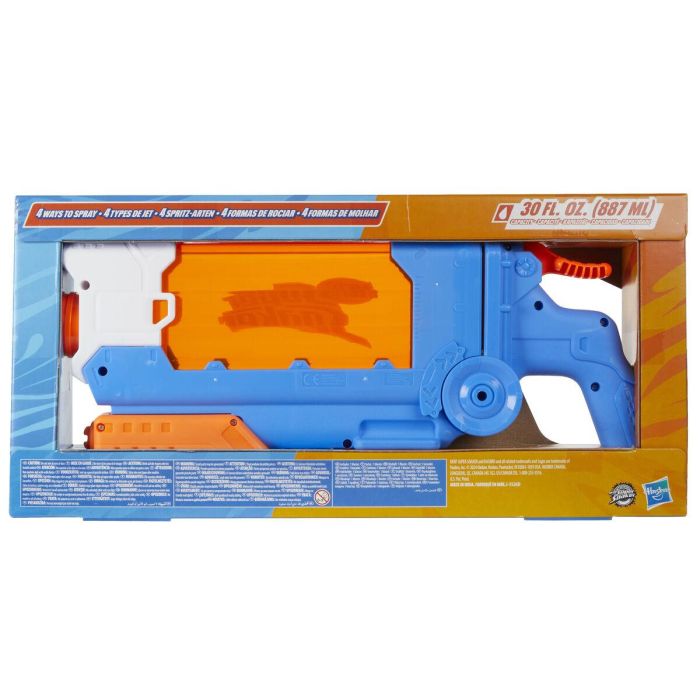Nerf Super Soaker SOA Flip Fill Pistola de Agua, 4 Estilos de Rociado, Lanzador Juguete 21,5x45 cm Niños +6 Años 14