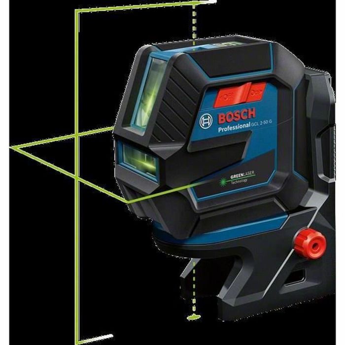 Bosch GCL 2-50 G + RM 10 Láser combinado de líneas y puntos de plomada verdes, alta visibilidad, protección IP64, 15 m de alcance para líneas 28 Bosch GCL 2-50 G + RM 10 Láser combinado de líneas y puntos de plomada verdes, alta visibilidad, protección IP64, 15 m de alcance para líneas 28