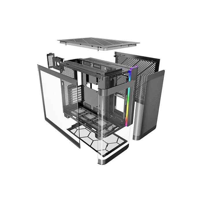 Montech KING 95, Caja PC Midi Tower Negra, ATX, micro ATX, Mini-ITX, SPCC, Vidrio Templado, para Juego 8