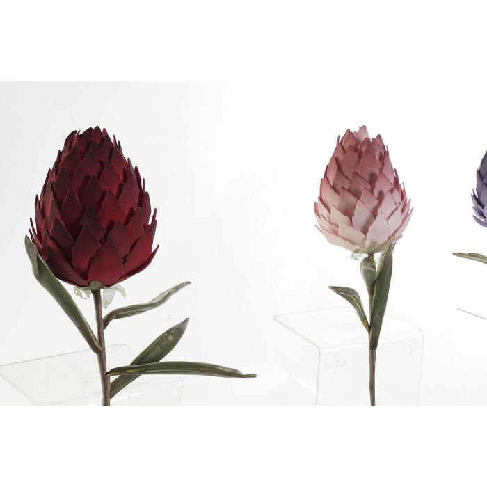 DKD Home Decor Flor Artificial de Eva, Rosa, Lila, Granate, Surtido de Colores, 78cm de Alto (12 Unidades) 1