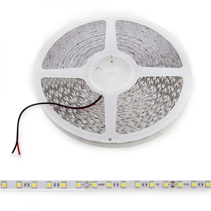 Tira de 60 LEDs/M 14.4W 20.400Lm CRI85 6000ºK SMD5050 24VDC IP20 20 Metros Blanco Frío CA-5050-60-14,4W-20M-CW 1