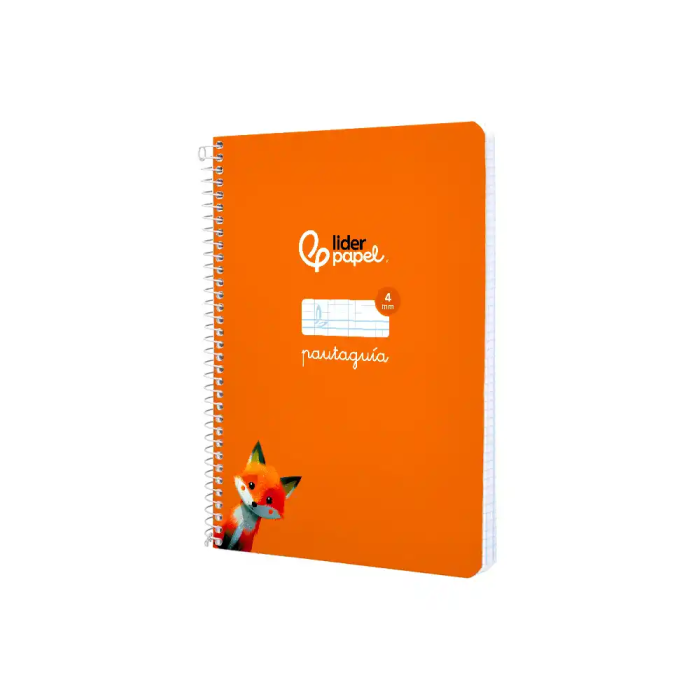 Liderpapel Cuaderno Espiral A5 Pautaguía Tapa Blanda 40 Hojas 75gr Cuadro Pautado 4mm Color Naranja 3