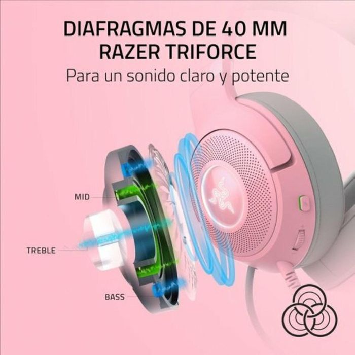 Auriculares con Micrófono Gaming Razer Kraken X Lite Rosa 2