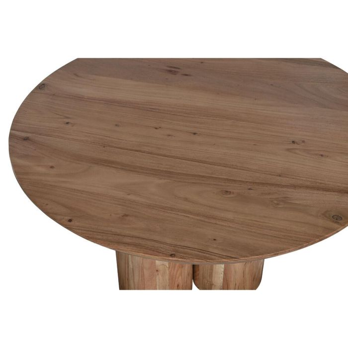 Mesa de Centro Home ESPRIT Marrón Natural Madera de acacia 80 x 80 x 45 cm 4