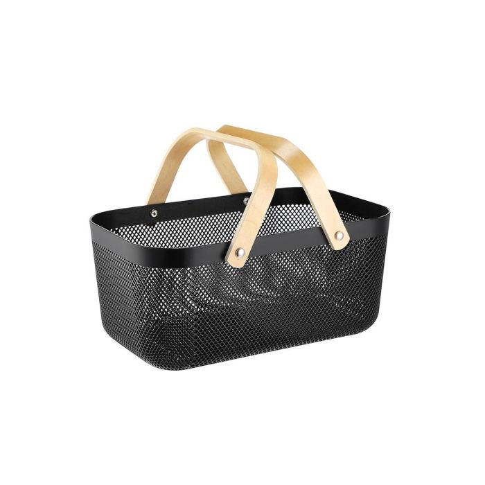 Confortime Cesta Organizadora Rectangular de Plástico con Asa de Madera 41.4 x 26.9 x 17.8 cm 10 Confortime Cesta Organizadora Rectangular de Plástico con Asa de Madera 41.4 x 26.9 x 17.8 cm 10