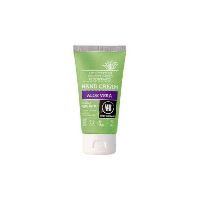URTEKRAM Crema de Manos con Aloe Vera Orgánico 75ml – Hidratante, Regeneradora y Vegana, Certificado COSMOS ORGANIC