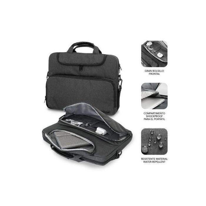 SUBBLIM Maletin Air Padding Laptop bag 15,6" Dark Grey 1