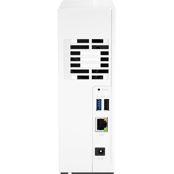 QNAP TS-133 NAS Torre 1 bahía ARM Cortex-A55 Quad Core 1.8GHz 2GB DDR4 Gigabit Ethernet USB 3.2 Gen1 4