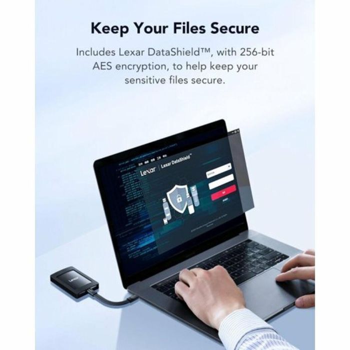 Disco Duro Externo Lexar LSL500M001T-RNBNG Negro 1 TB 3