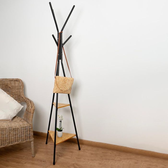 Vinthera Perchero Moa Acero y Madera 49.5x49.5x180 cm 2 Vinthera Perchero Moa Acero y Madera 49.5x49.5x180 cm 2