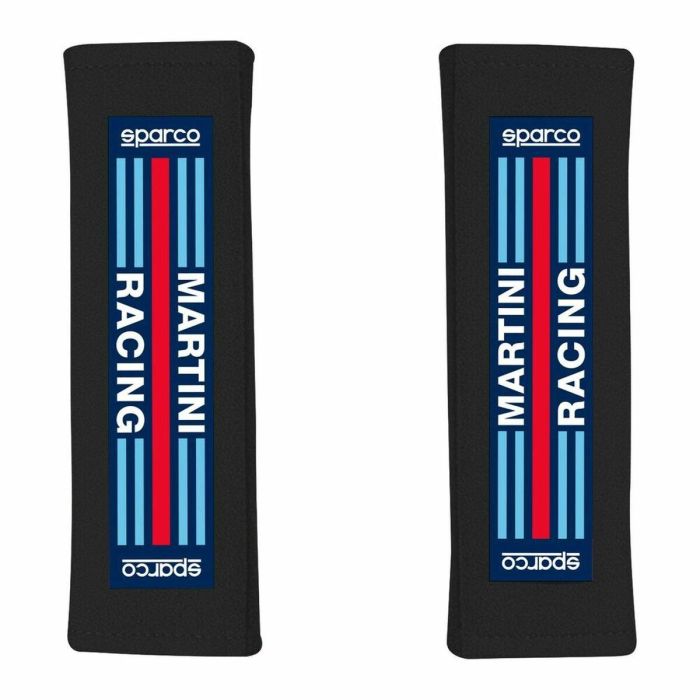 Sparco S01098S3MRN Almohadillas para Arnés de Seguridad Correas 3" Diseño Martini Racing Edición Limitada Rojo Negro - Par