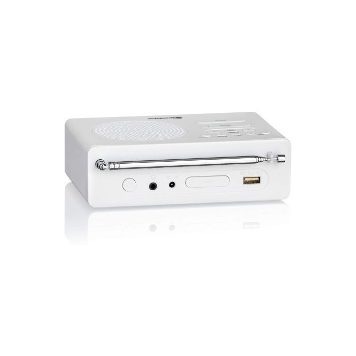 Despertador Roadstar CLR-290D/ Radio FM/ Puerto de carga USB/ Blanco 2