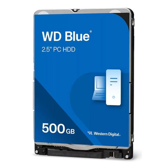 Western Digital WD5000LQVX Disco Duro Interno WD Blue EA 500GB 2.5" 7mm SATA 6Gb/s 5400rpm 24/7 para Portátil