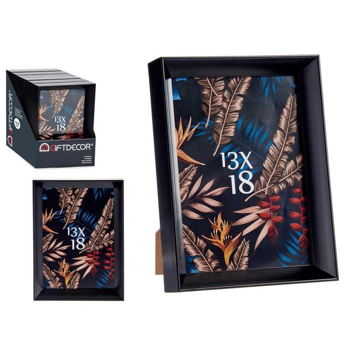 Portafoto Plastico Moldura Negro 13X18Cm Giftdecor (24 Unidades) Portafoto Plastico Moldura Negro 13X18Cm Giftdecor (24 Unidades)