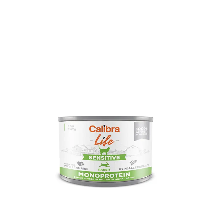 Calibra Cat Life Lata Sensitive Conejo 6x200 gr