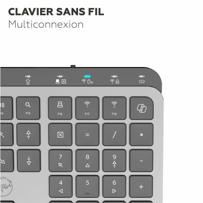 Teclado Mobility Lab KP450W Negro Gris 14