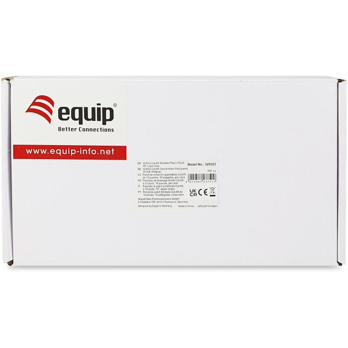 Equip Patchpanel 12x RJ45 Cat6A 10" FTP 1HE Premium hellgrau 5