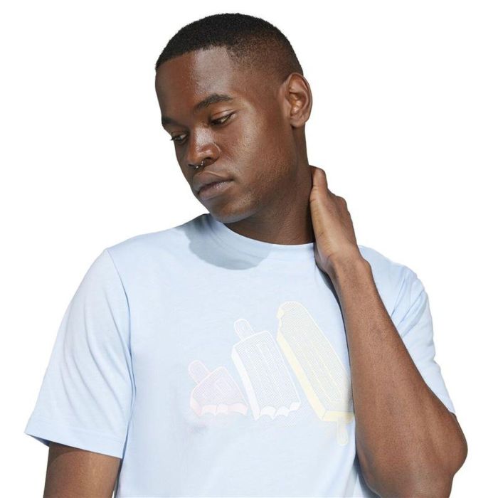 Camiseta de Manga Corta Hombre Adidas Ice Azul claro 11-12 Años 2