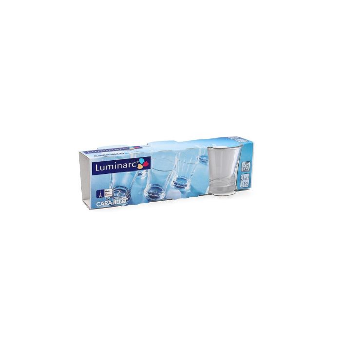 Luminarc Set 3 Vasos Bajos Vidrio Carajillo 11 cL Templado Extra Resistente 2